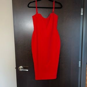 Nookie brand, size medium stretchy material red dress